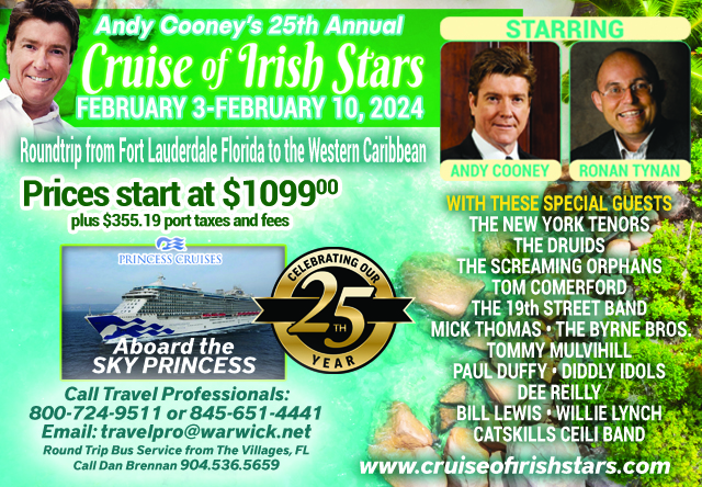 andy cooney cruise of irish stars 2023